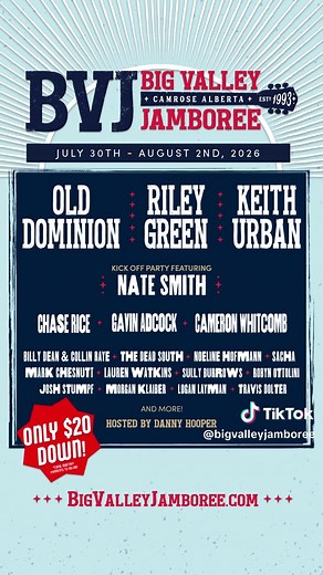 The 2026 lineup is officially here! Tickets at www.bigvalleyjamboree.com 🎵 who are you most excited to see?