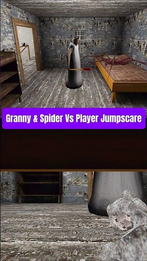 Granny & Spider Vs Player Bed Jumpscare sceen 😲 #granny#shorts#viral