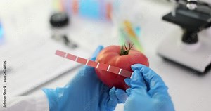 Using a colorimeter to measure the color of a tomato in lab