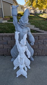 3 comments | Majin Kid Buu… but in THREE sizes  1.5 ft, 3 ft, and an almost life-size 5 ft monster! Perfect for collectors, painters, or anyone who wants Buu staring them down at home  Which size are you brave enough to keep in your house? #MajinBuu #DragonBallZ #LifeSizeStatue #3DPrinting #AnimeCollectibles | Average Dad Prints | Facebook