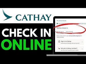 How to Check In Online Cathay Pacific (2025 UPDATE)