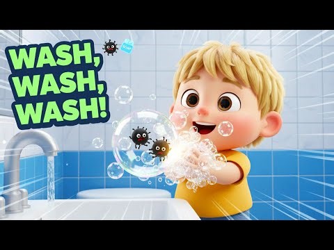 The Hands Wash Song! 🧼 Learn How to Wash Hands | Fun 3D Kids Song | DooDooKids