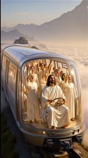 Heavenly Journey with Faith 🚆✨ #jesuschrist #christianshorts #jesus #faithdome #bibleshorts