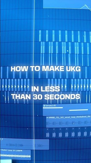 HOW TO MAKE UKG IN LESS THAN 30 SECONDS #producer #tutorial #ukg