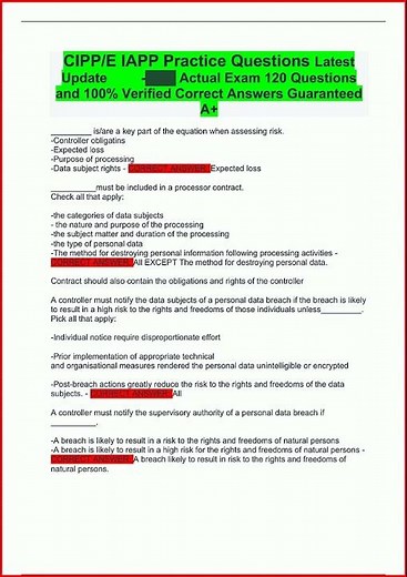 Cippe Iapp Practice Questions Latest Update Actual Exam 120 video
