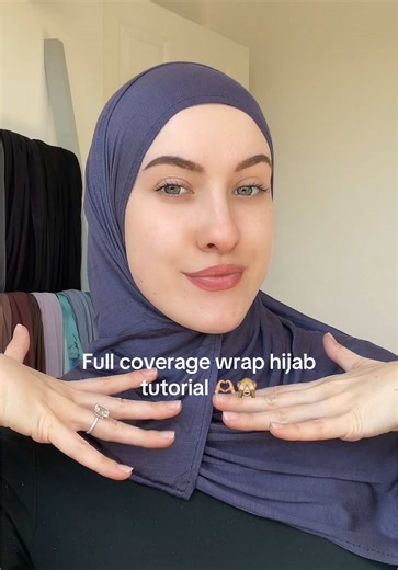 Full Coverage Wrap Hijab Tutorial in Navy Blue