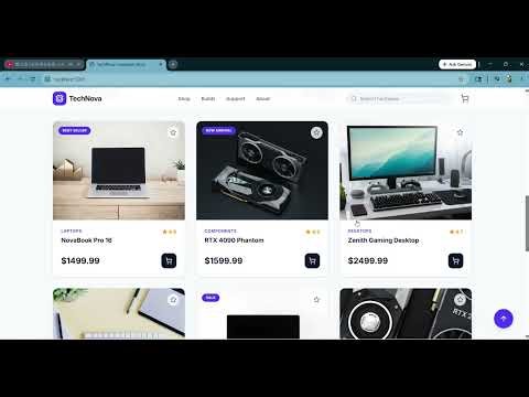 Computer Store UI with Typescript, Tailwind, CSS modern UI responsive design