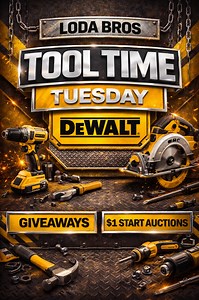 TOOL TIME TUESDAY! $1 DEWALT Power Tools | eBay Live Video