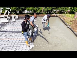 [Warehouse #2] Pour a Concrete Slab [Foundation work completed]