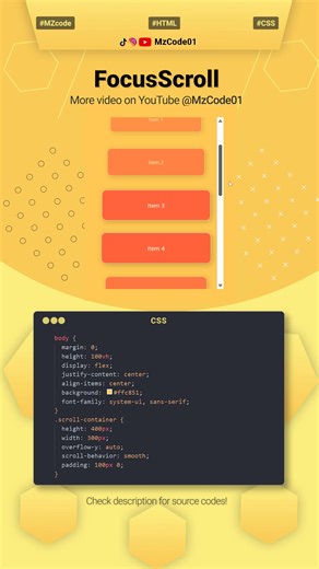 Focus Scroll #code #htmlcss #website #shorts #webdesign