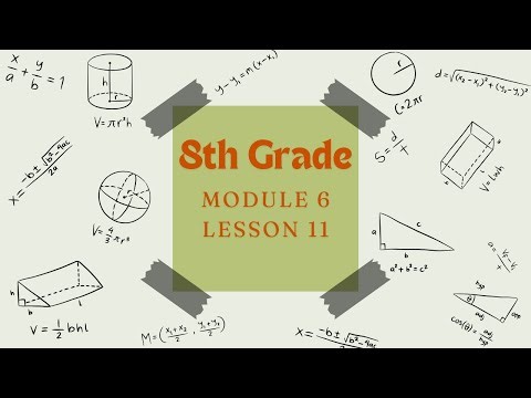 8th Grade Module 6 Lesson 11 (Eureka Math Squared)