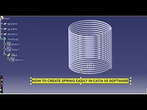 How to create a spring easily in catia v5 software#3ddesign#catia#catia3dmodelling #solidworks #cad