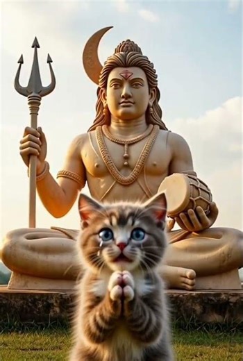 Kitten's Worship on Shiva Ratri #shorts