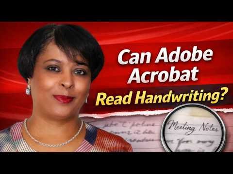 Can Adobe Acrobat Read Handwritten Text