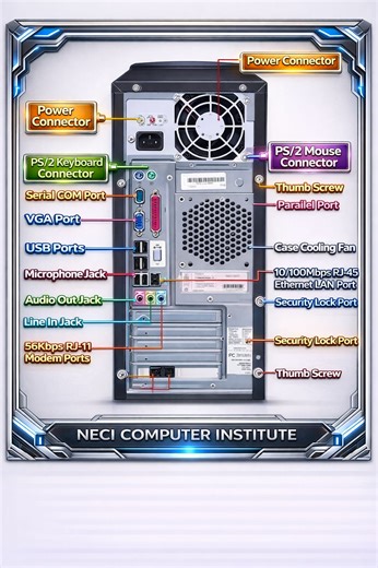 CPU box Part Name Explain #CPU #window #computer #education #Motherboard | NECI Computer Institute