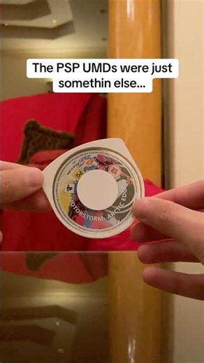 I love these tiny PSP CDs 😭 #psp #playstation #gaming #motorstorm #shorts