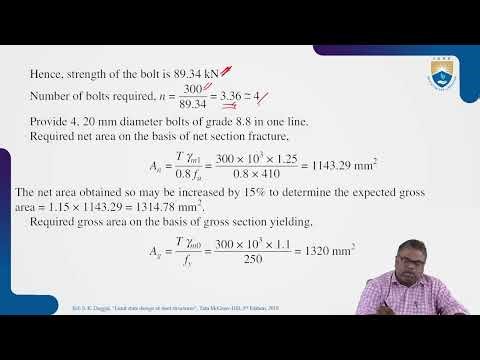 Design of Tension and Compression Members by Dr. M Venu