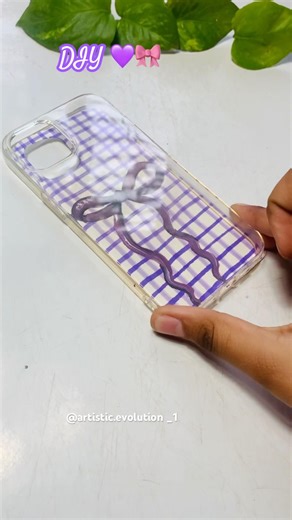 Diy bow phone case #art #gift #cards #diy #painting #craft #paintingideas #shorts