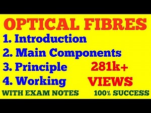 OPTICAL FIBERS || INTRODUCTION, COMPONENTS, PRINCIPLE & WORKING OF OPTICAL FIBRES || EXAM NOTES ||