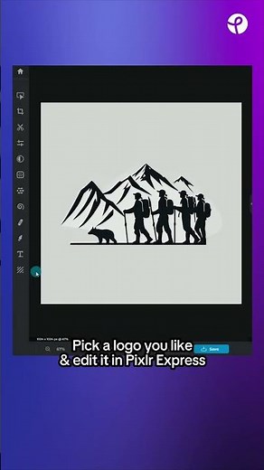 Create A Mountaineering Club Logo with AI in Pixlr Express