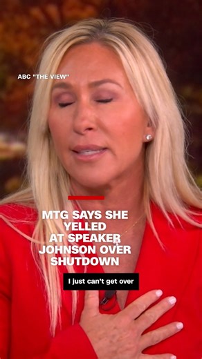 490K views · 10K reactions | Georgia Republican Rep. Marjorie Taylor Greene went on ABC's "The View" for the first time, where she criticized GOP leadership on the same day Congress tied the record for longest-ever government shutdown. Greene complimented the hosts on their exchange of ideas and said people wanted her to come on the show and "say nasty things." | CNN | Facebook