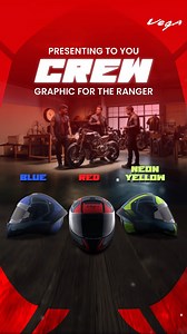 In the spirit of adventure, the bond of the crew ignites. Introducing the Crew Graphic for the Ranger—a helmet that celebrates the journey, not just the destination. www.vegaauto.com/ #Vega #VegaHelmets #VegaHelmetsIndia #Safety #Protection #Ranger #Crew | Vega Helmets