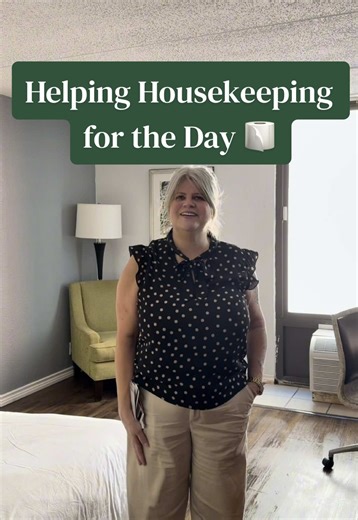 Hotel Manager Helps Housekeeping Clean Dirty Room