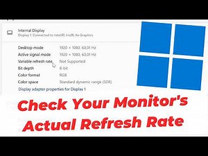 How to Check Your Monitor's Actual Refresh Rate Hz in Windows