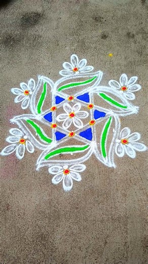 simple kolam flower kolam and poo kolam designs with dots