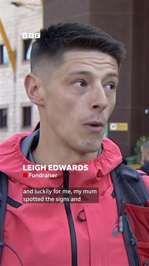 Starting at Molineux, Leigh Edwards said he aimed to raise about £15,000 for men's mental health charity Mandem Meetup. | BBC Wolverhampton & Black Country