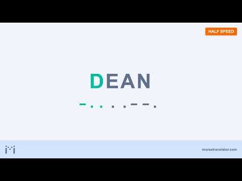 Dean in Morse code
