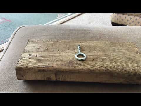 How to put a hook in a bit of wood? An easy way to screw in a screwable hook in to wood