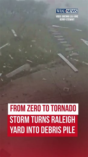 Tornado turns Raleigh family's yard into a debris pile in mere seconds