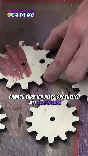 Zahnräder aus Holz #flux #cameolaser #fluxlaser #cameo #lasergravur #diyring #laser #laserengraving