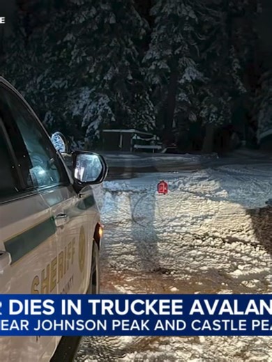 An avalanche in California's Sierra Nevada on Monday buried a snowmobiler in snow and killed him, authorities said. The snowmobiler was initially reported missing but then was found under the snow several minutes later, the Nevada County Sheriff's Office said in a statement. #avalanche #truckee #sierranevada #laketahoe #tahoesnow #abc7news