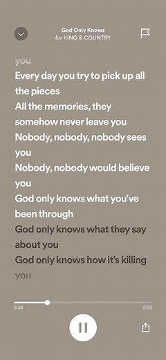 God Only Knows - Lyrics Video by for KING & COUNTRY