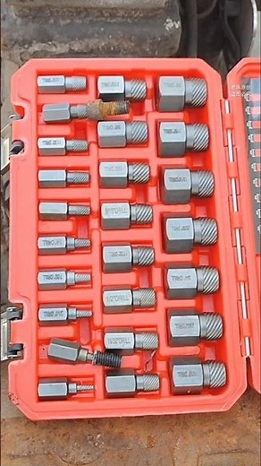 Multi-spline screw extractor set designed for removing damaged, broken, or stripped screws and bolts