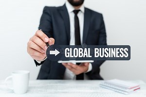 Writing Displaying Text Global Business. Word for Company that Operates Facilities in Many Countries Presenting Stock Image - Image of concept, system: 230481283