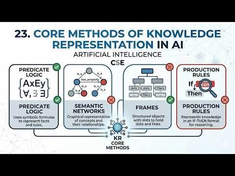 23. Core Methods of Knowledge Representation in AI | Artificial Intelligence | CSE