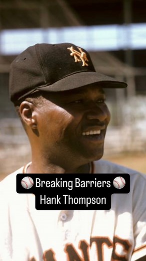 Hank Thompson: Breaking Barriers and Making History ⚾️ Hank Thompson ould break the color barrier for both the Browns and NY Giants where he would become a mainstay from 1949-1956.�In 1950 Hank enjoyed an excellent all-around season, batting .289, smacking 20 homers, and driving in a team-leading 91 runs in 148 games. In the field he participated in 43 twin killings in 138 appearances at third, breaking Pie Traynor’s 25-year-old National League record for double plays by a third basemanThat year