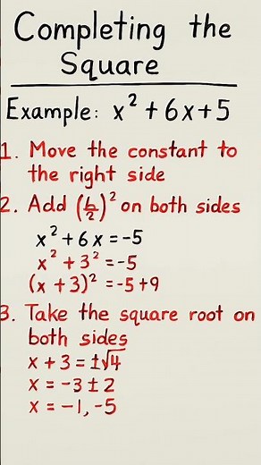 Solving Quadratic Equations using Completing the Square Method // Maths Made Easy👍