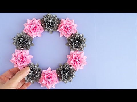 DIY How to Make Paper Flower Wreath
