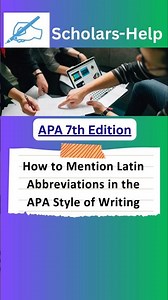 Mentioning Latin Abbreviations | Dr. Sukhmani | #apa #apa7 #citation #reference