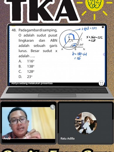 👨🏻‍🏫geometri sudut di lingkaran ✨️ #bimbelonline #privatonline #TKA #UTBK #matematika