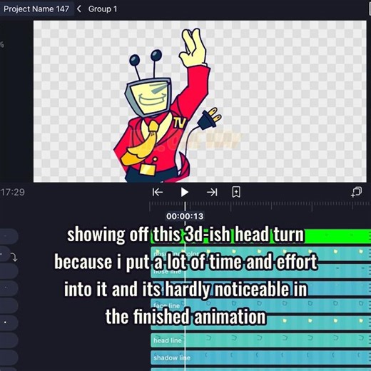 showing this head turn animation better #animation #tweening #deltarune #tenna