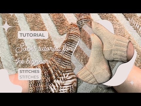 How to knit socks for beginners - Step by step tutorial//Simple & Easiest Way to Knit Socks