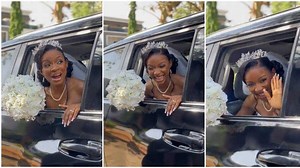 "Where is my husband?" Beautiful bride shouts from car after wedding in video
