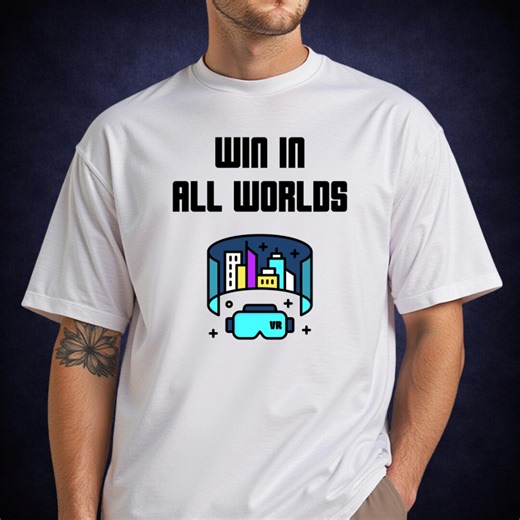 Win in All Worlds VR Gaming T-shirt | Virtual Reality Gamer Tee - Etsy