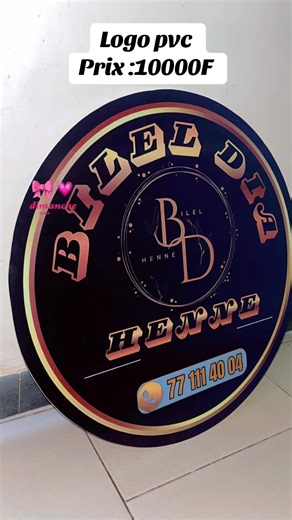 Logo pvc prix :10000F tel:772484637