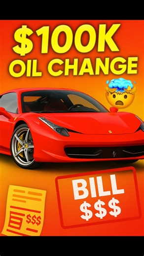 The MOST EXPENSIVE Oil Change EVER #ferrari #carstories #supercars #carculture #shorts